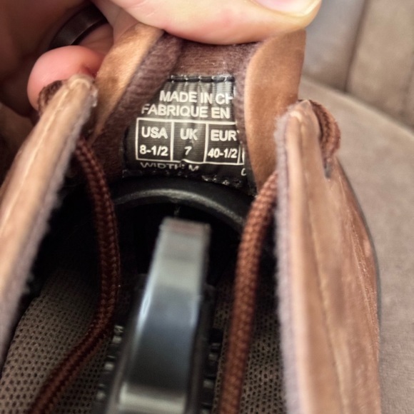 Easy Spirit Shoes Womens 8.5 M Amigo Moc Toe Oxford Brown Faux Leather Lace Up - Picture 5 of 6